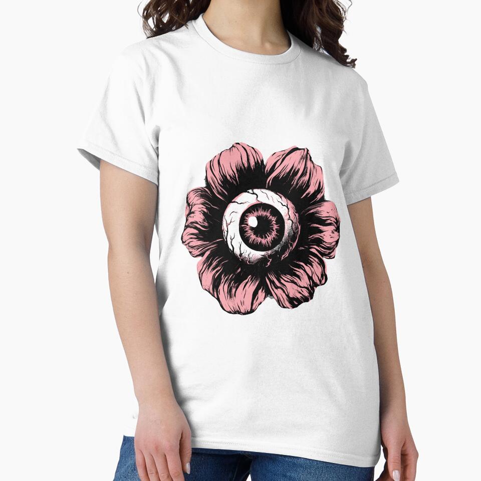 Gothic eye rose pastel aesthetic by Emegan Print Art