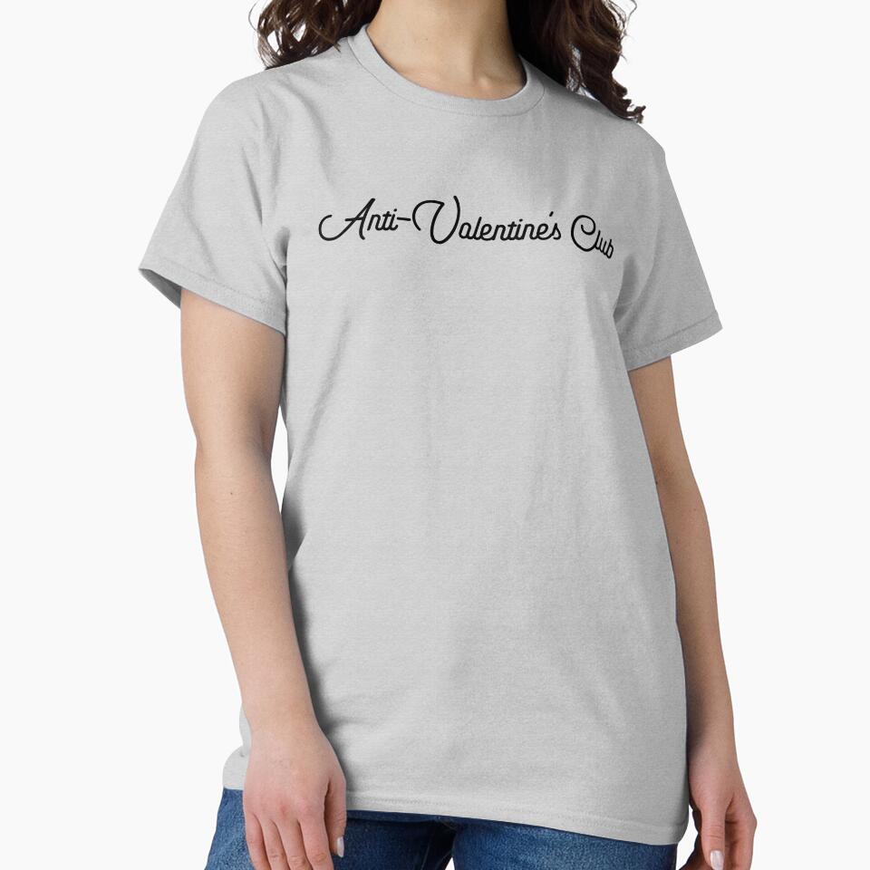 Anti-Valentine's Club - Funny Valentine's Day, Anti-Love Humor (Black Design) by Spiprinto