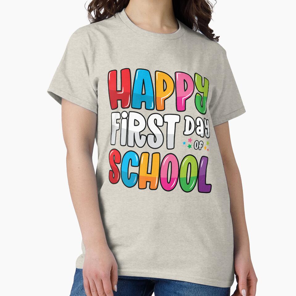 Happy First Day of School Teacher Student Back to School by mejeoshop