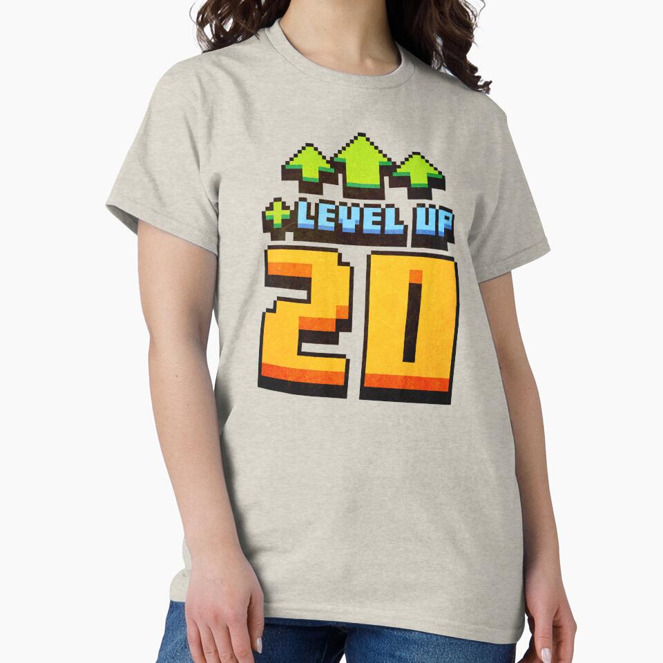 Level Up 20 Lvl Pixel Art Birthday Gift by PixelDrukiPL