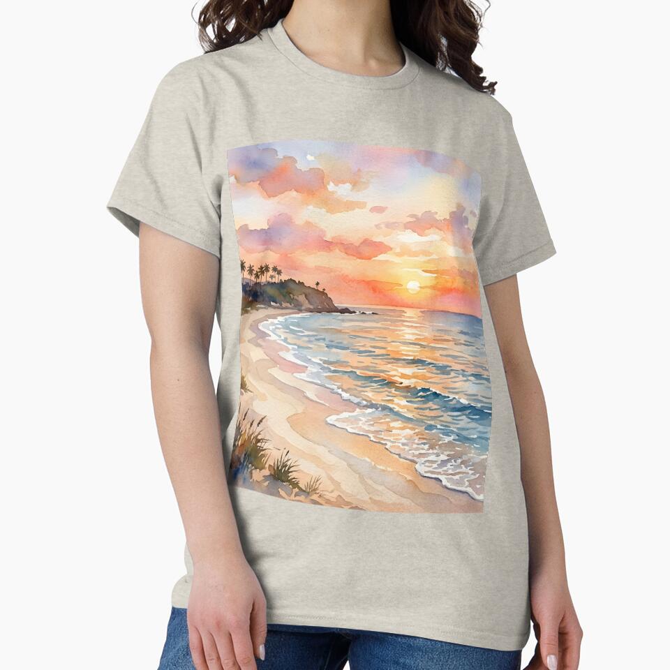 Watercolor Sunset Cove: A Summer Vacation Journey by VibranPalette