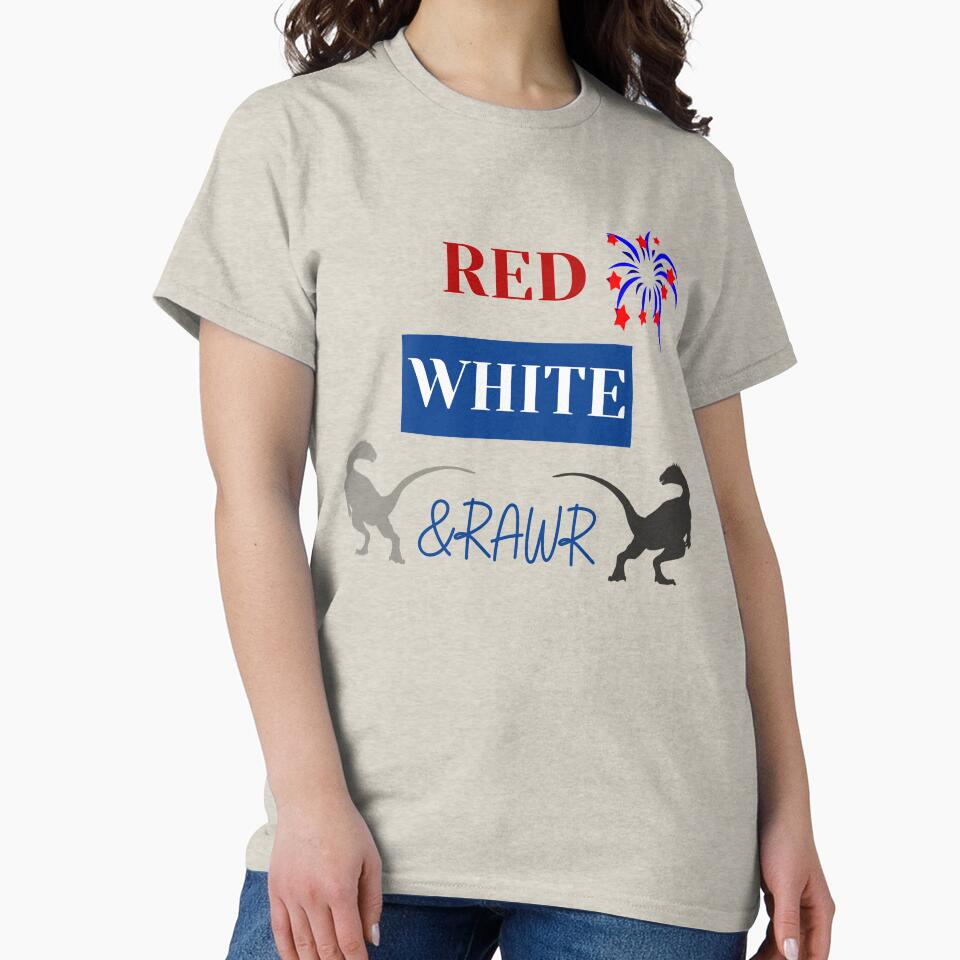 RED WHITE & RAWR Cute 4th of july Gifts Holidays by sichaz