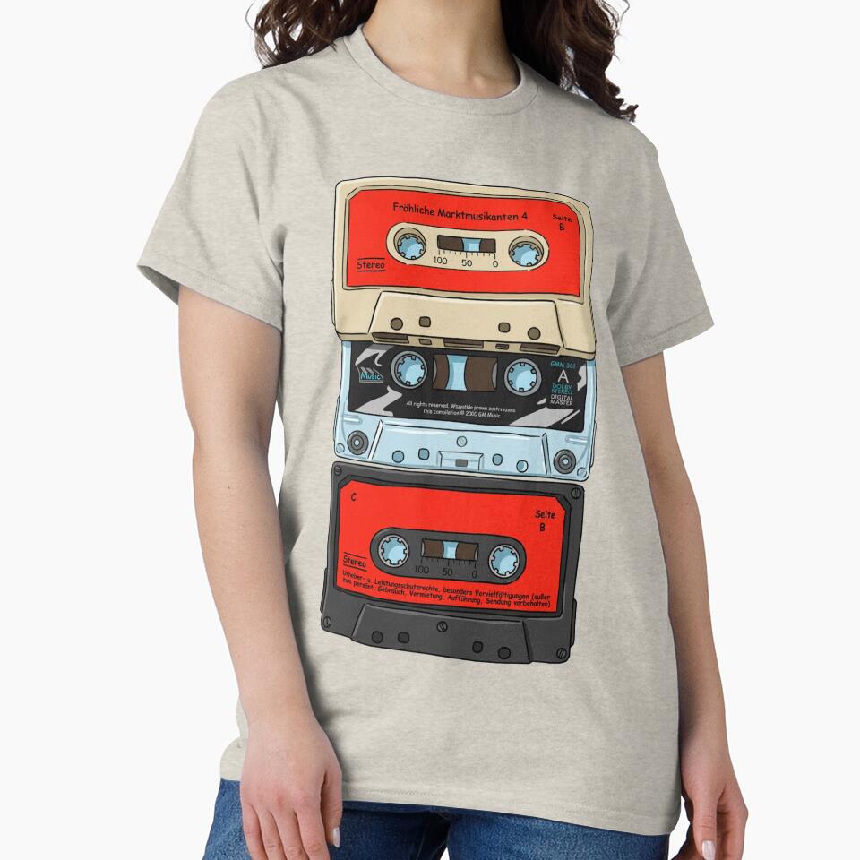 Retro Cassette Tape Mixtape Illustration 80s 90s by Dariusz.K