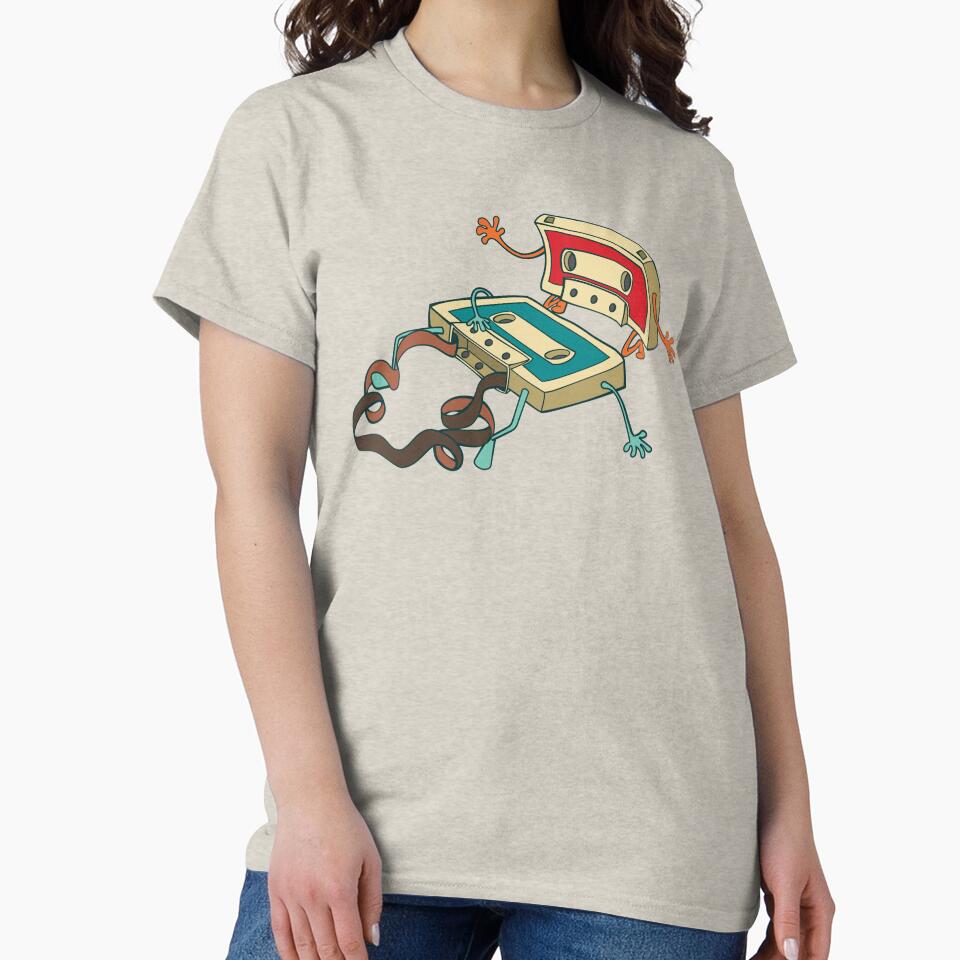 Cassette Tape Funny Vintage Music by Huhnerdieb Apparel