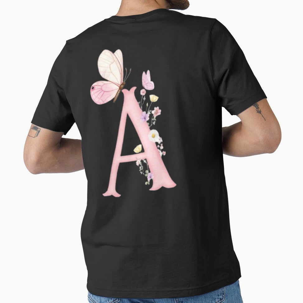 Elegant Floral Letter A | Butterfly Monogram Art by AesthinkArt