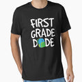 First Grade Dude T-Shirt Back to School Kindergarten Pre-K by 14thFloor