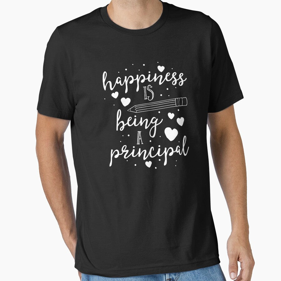 Happiness Is Being A Principal T-Shirt Teacher School Gift by 14thFloor