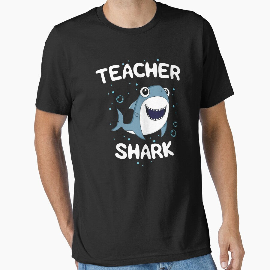 Teacher Shark T-Shirt Teaching Gift Back to School Women by 14thFloor