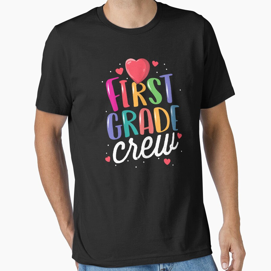 First Grade Crew Back to School Teacher T-Shirt 1st Team by 14thFloor