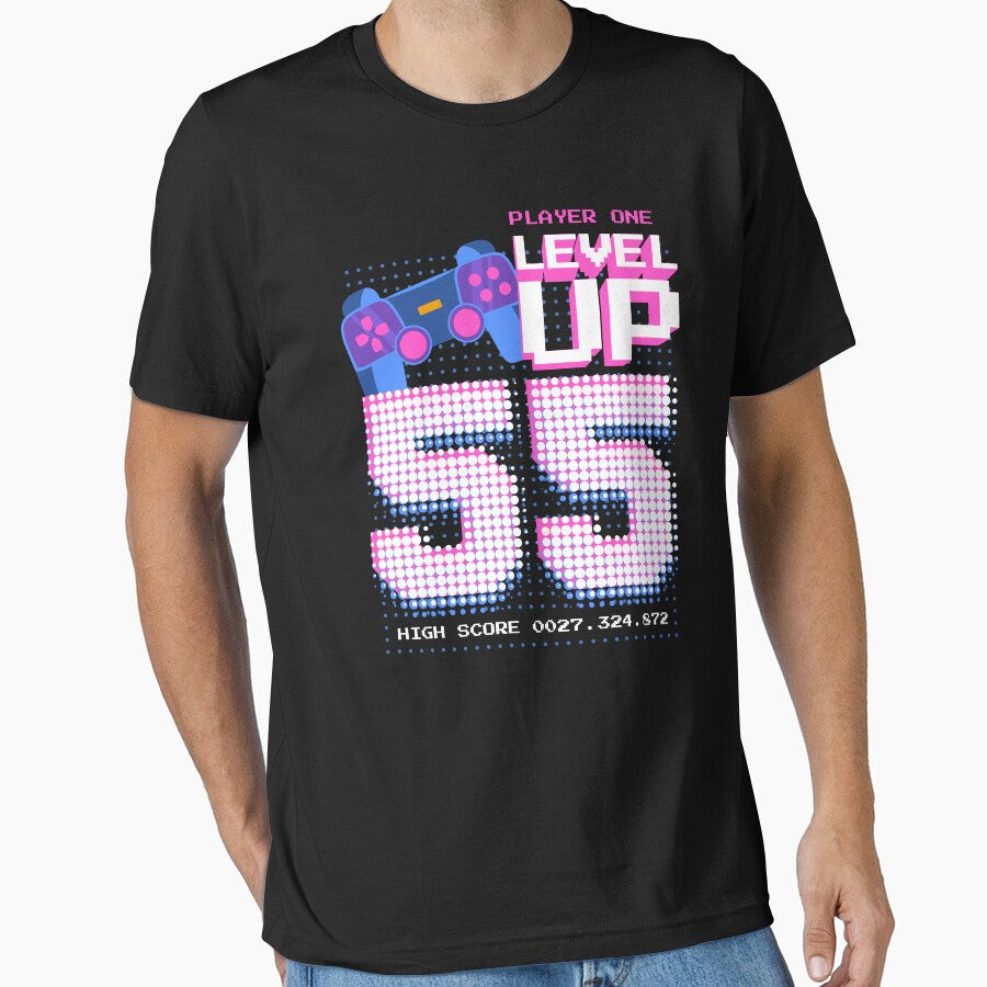 Player One Level Up 55 by patternprint1