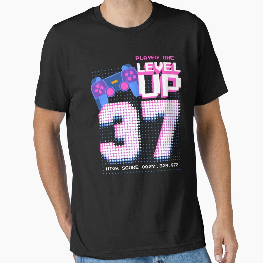 Player One Level Up 37 by patternprint1