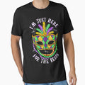 Just Here For The Beads Mardi Gras Parade Party Mask Costume by JaredWiseman