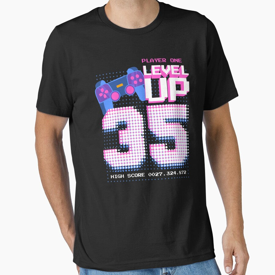 Player One Level Up 35 by patternprint1