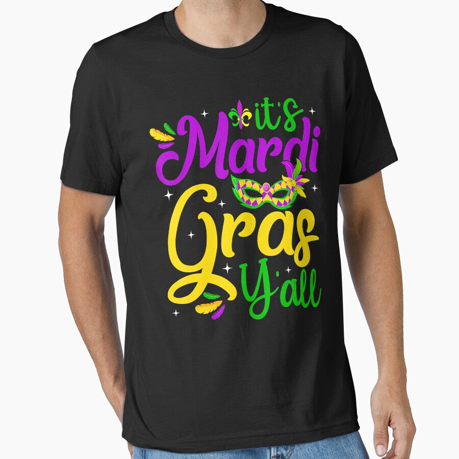 Its Mardi Gras Yall Funny Mardi Gras Party Mask Outfit by BrandyBare