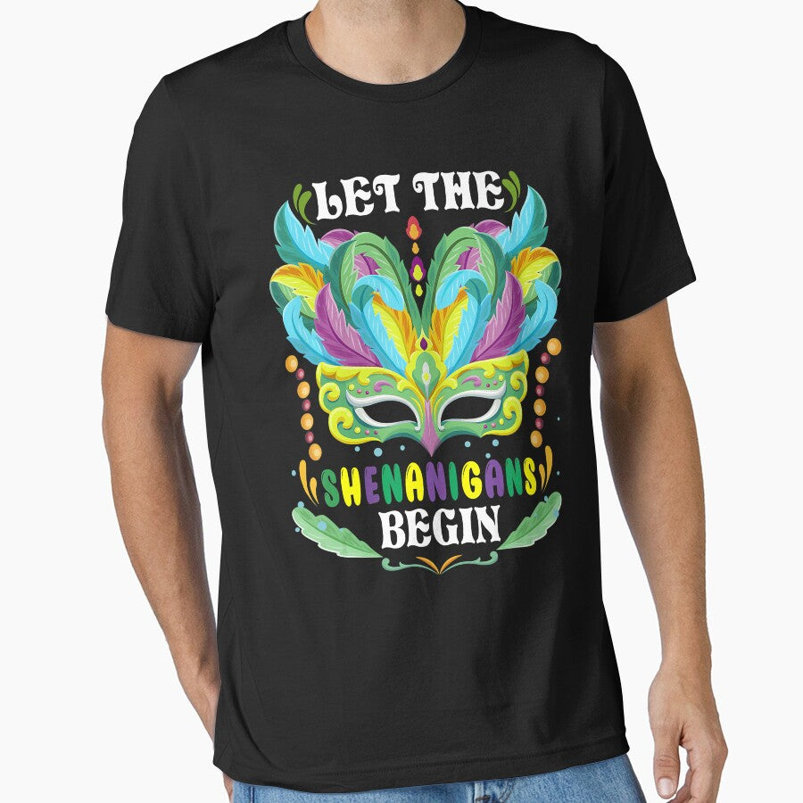Let The Shenanigans Begin Mask Mardi Gras Flat Costume by CindyButler