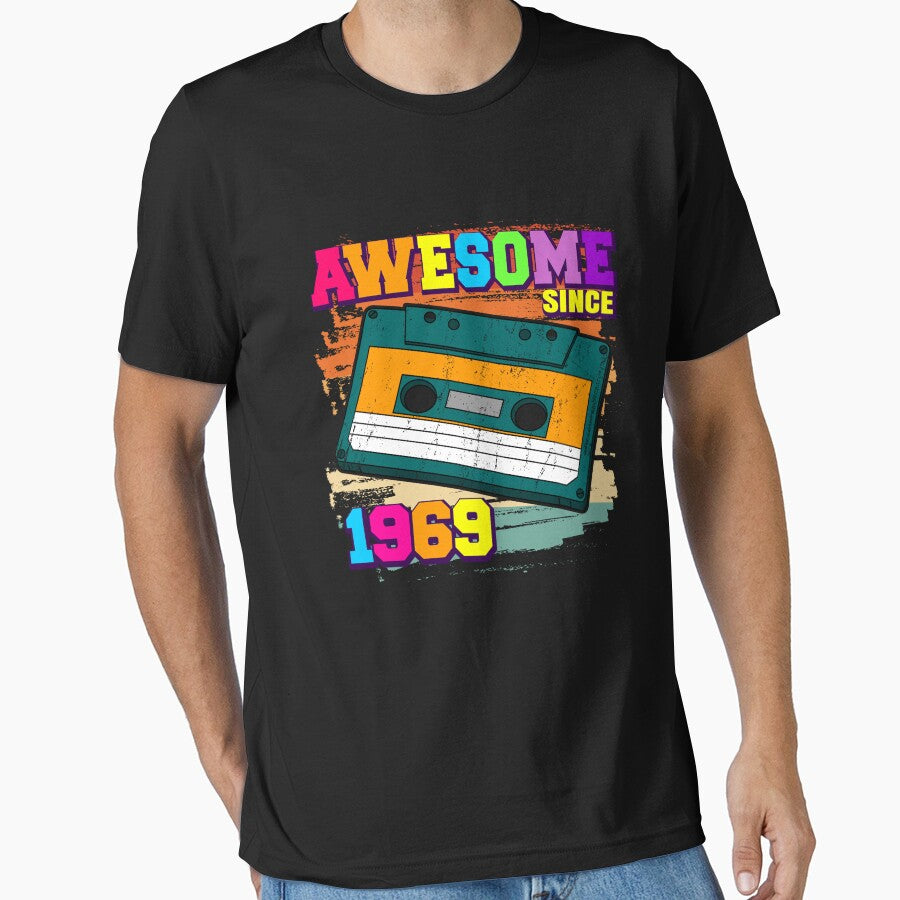 Awesome since 1969 Retro Cassette Tape 53rd birthday by Ibu83