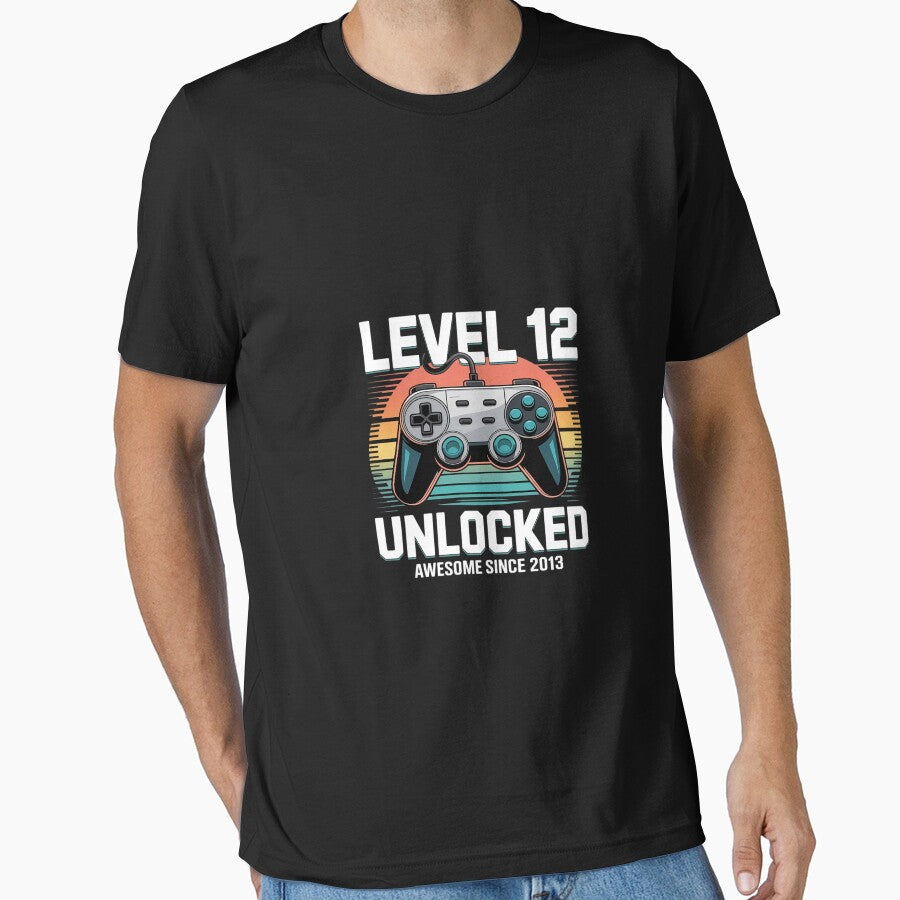 Level 12 Year Old Unlocked 12th Birthday Video Gamer by EllinoKlemo