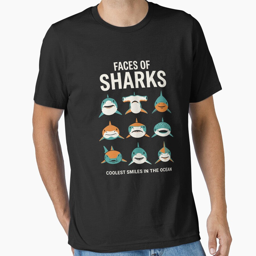 Faces Of Sharks Coolest Smiles In The Ocean Marine Life Shark Lover by SofenArt