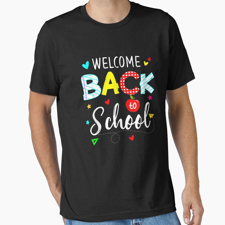 Welcome Back To School First Day Of School Colorful T-Shirt by Bobby-Bancel