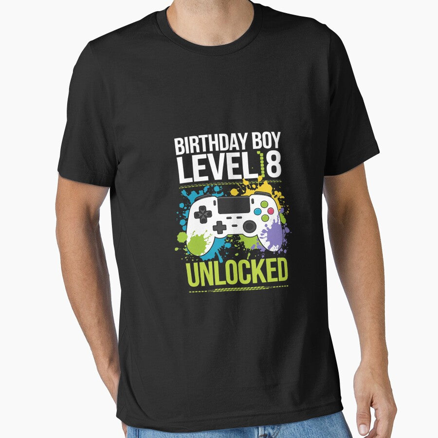 Level 8 Unlocked Video Game 8th Birthday Gamer Boys by MythWoot