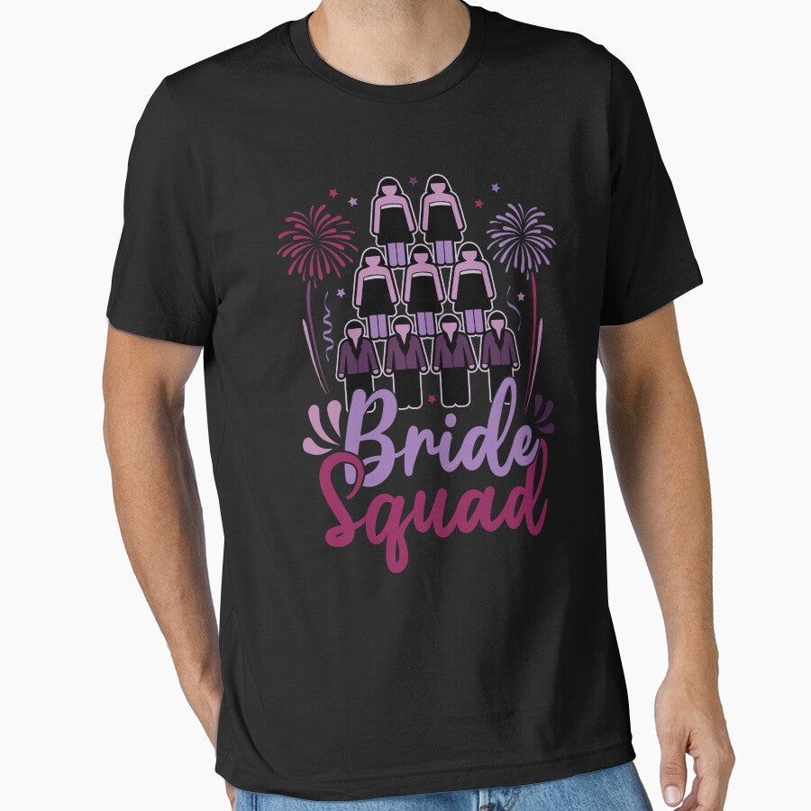 Bride Squad Bridal Cheer Theme Matching Party Group by GravitiTees