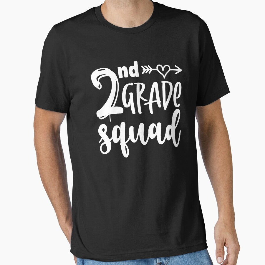 2nd grade squad, Back to school hand lettered, first day of school Kindergarten, Teacher gift by ShutterKapan