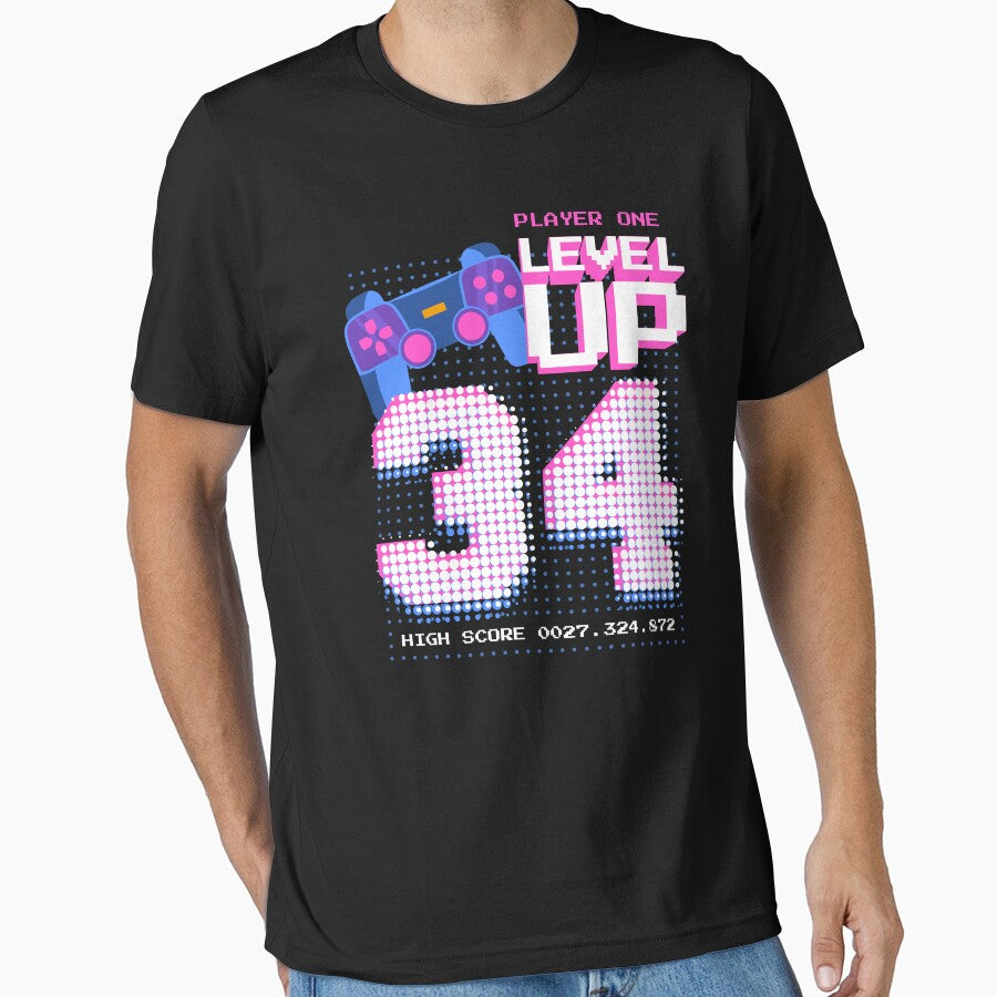 Player One Level Up 34 by patternprint1