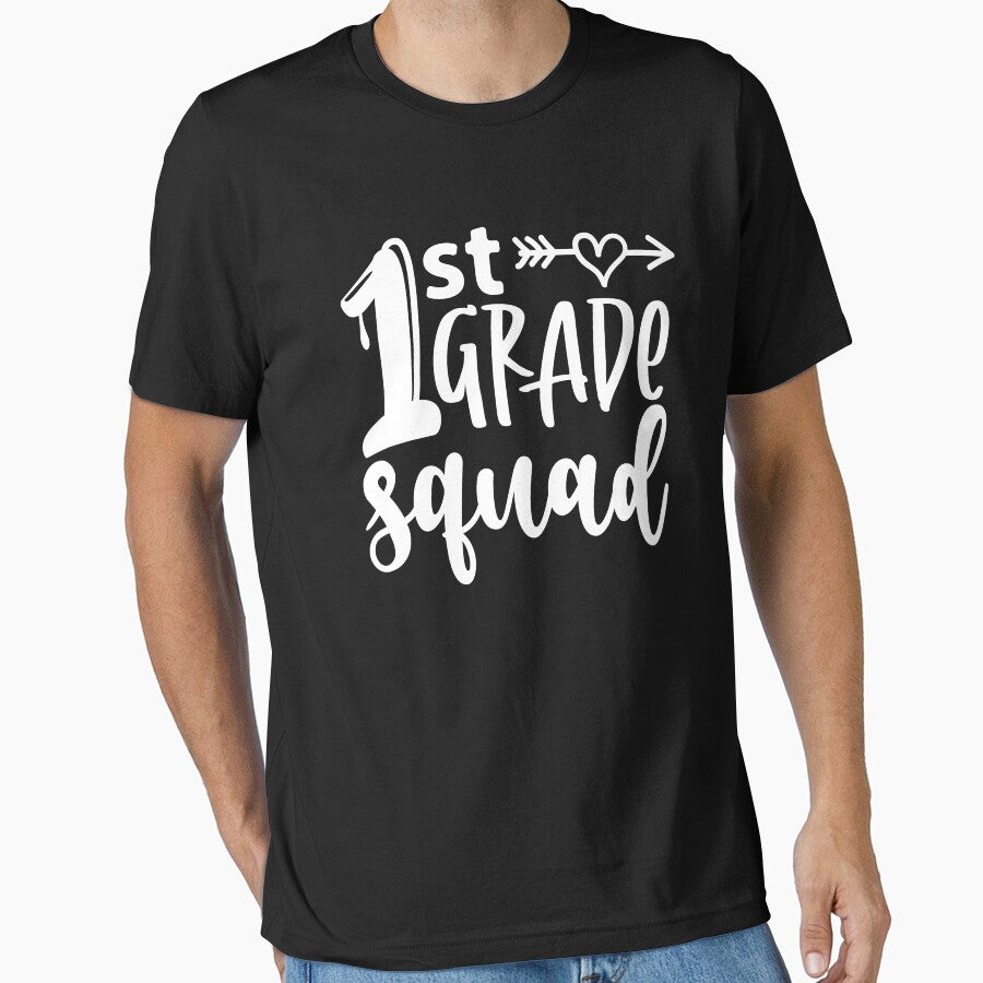 1st grade squad, Back to school hand lettered, first day of school Kindergarten, Teacher gift by ShutterKapan