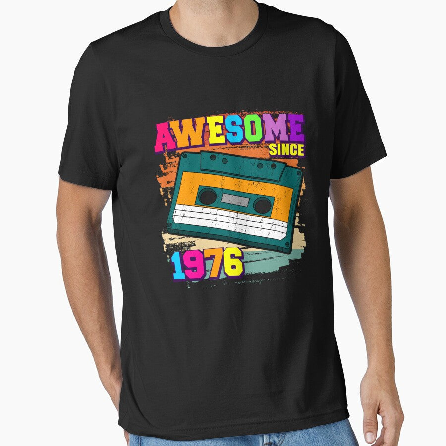 awesome since 1976 Retro Cassette Tape 46th Birthday by Ibu83
