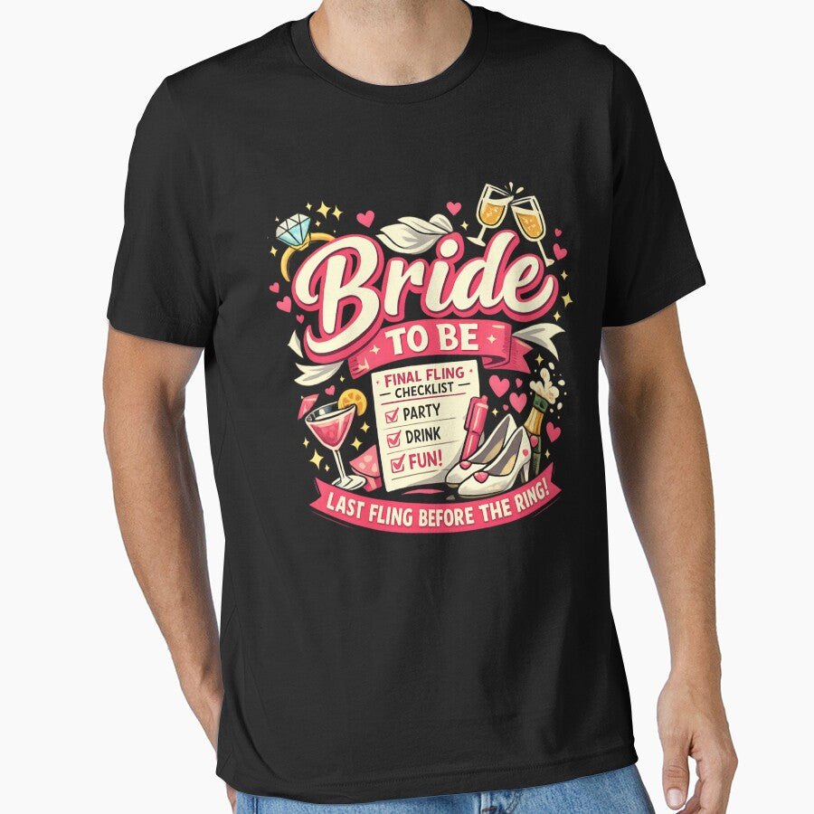 Bride To Be Final Fling Checklist - Funny Bachelorette Party Celebration by SidTastic