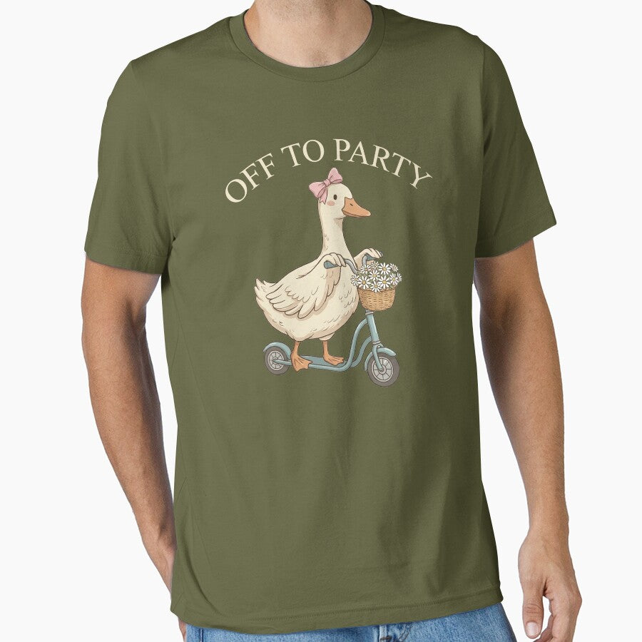 Off To Party Silly Goose Bridesmaid Shirts Funny Goose Bachelorette Party Tee Matching Bridal Party Gift Bach Weekend Wedding T-Shirt by LessIsLoud