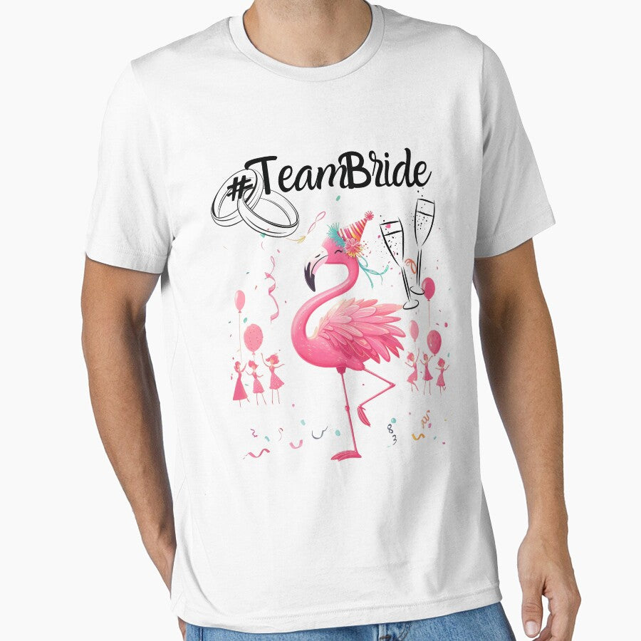 Flamingo, TeamBride, Bachelorette Party Classic T-Shirt, by pic-ture4you