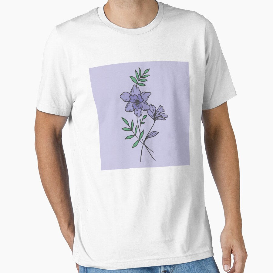 Delicate Purple Blooms with Green Leaves by luoyinurazi