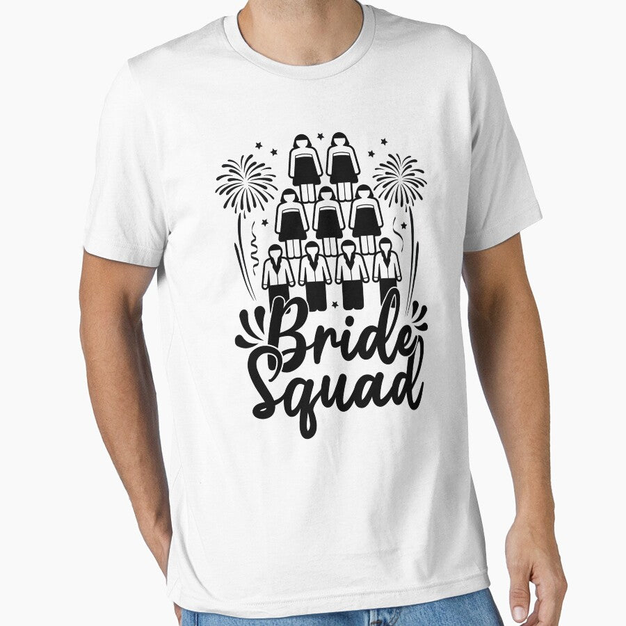 Bride Squad Bridal Cheer Party Matching Ensemble by GravitiTees