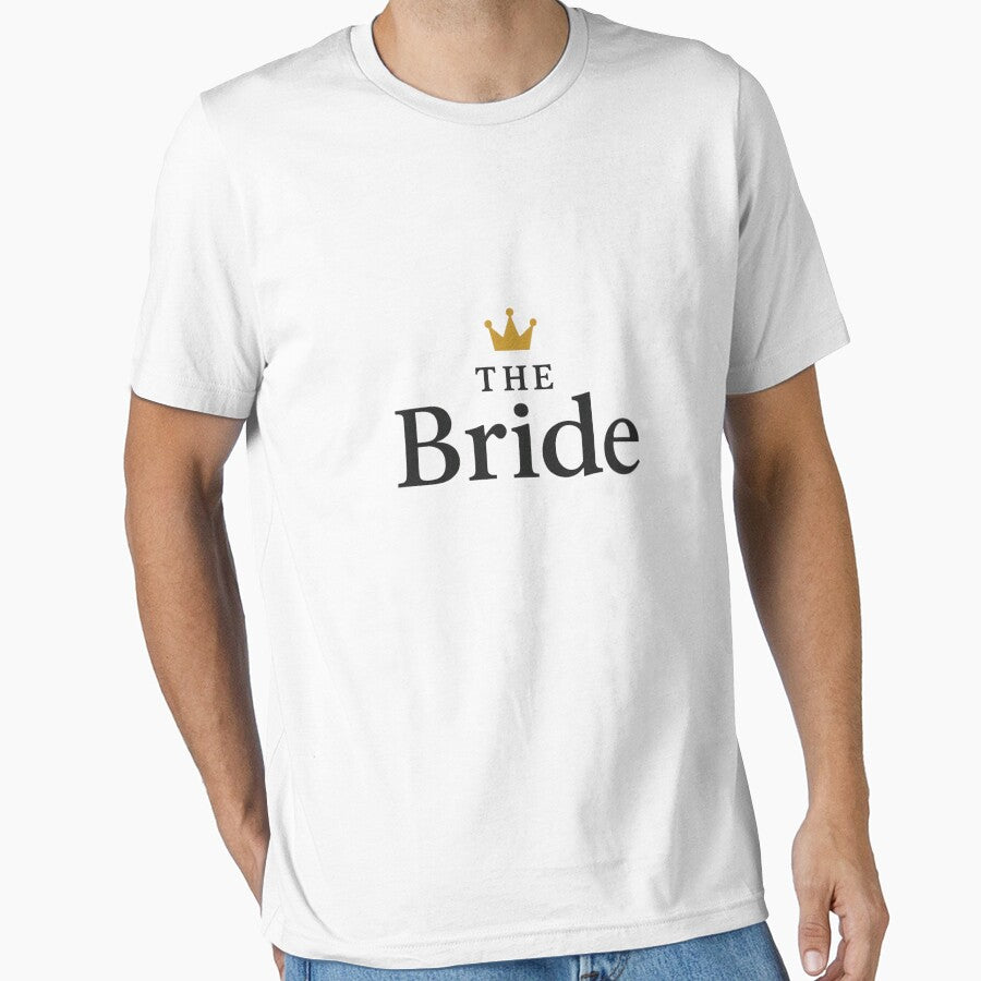 The Bride T-Shirt – Minimal Crown Design for Wedding & Bachelorette Party by AstroGlamStudio