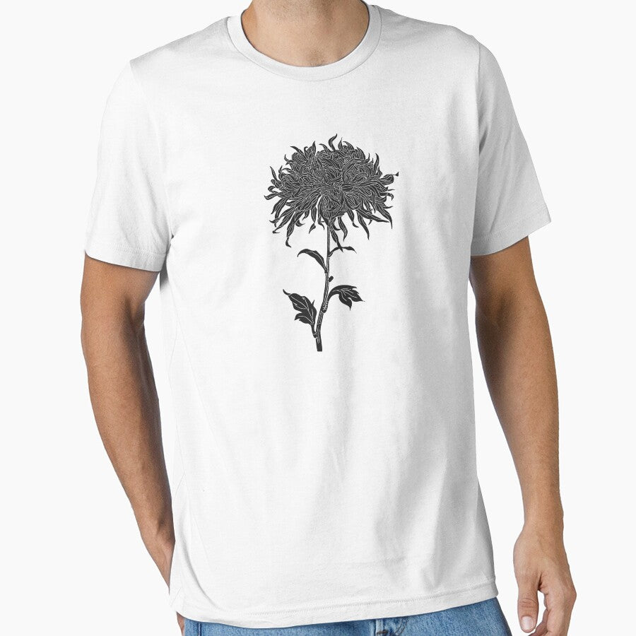Chrysanthemum – Japanese Line Art Botanical | Plant Atlas by tokomoroJP