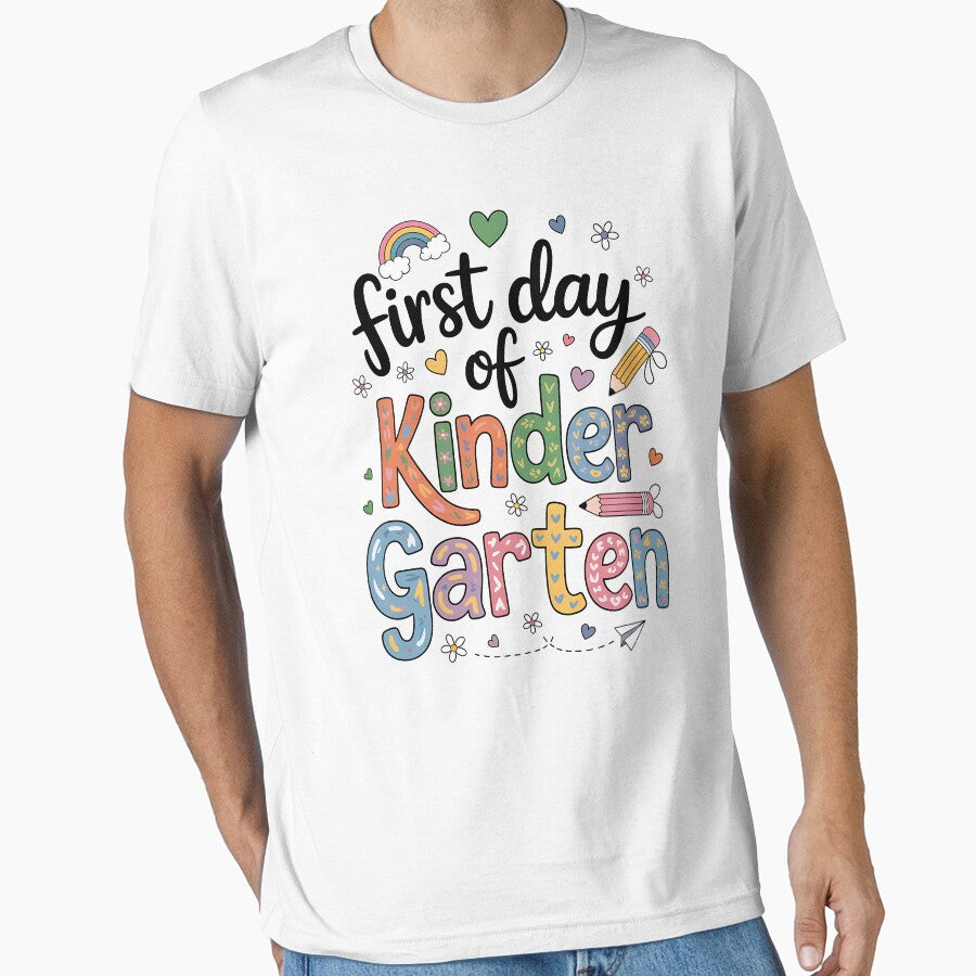 Back to School First Day of Kindergarten Girls Teachers by BakeryDozen