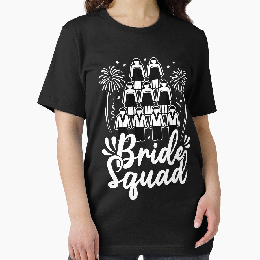 Bride Squad Bridal Cheering Party Matching Group by GravitiTees