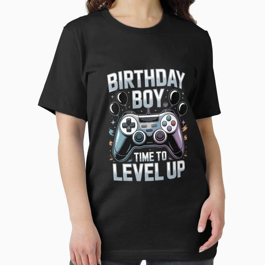 Birthday Boy Time to Level Up Video Gamer Birthday Boy by lilLilaBatArt