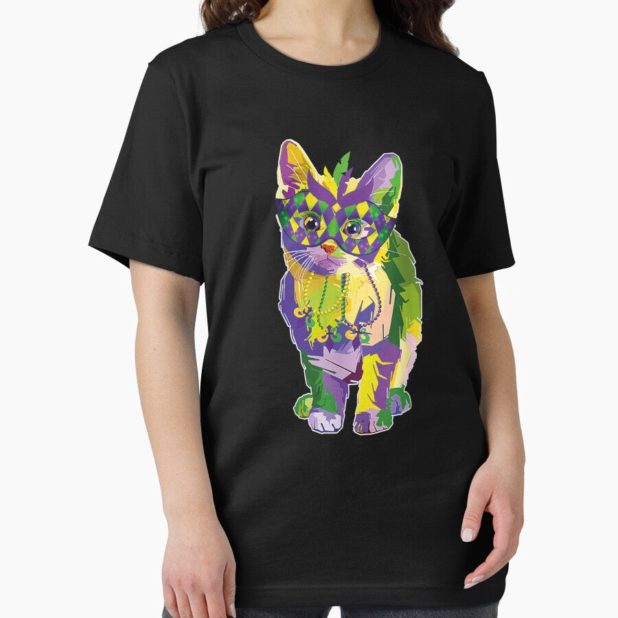 Mardi Gras Cat - Cute Cat Wearing Carnival Mask - Cat Lover Gifts by JenniaStore