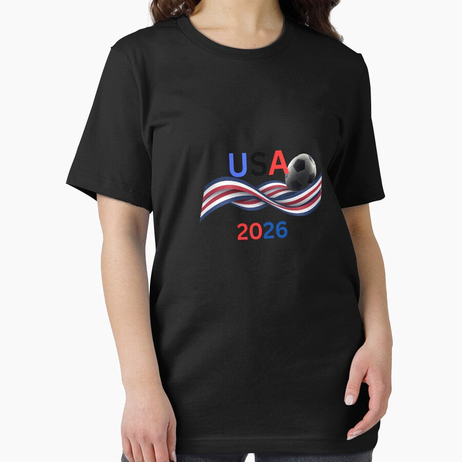 Usa 2026 Soccer Ball With Waving Flag - United States Football Team Support by Trendy-Threads