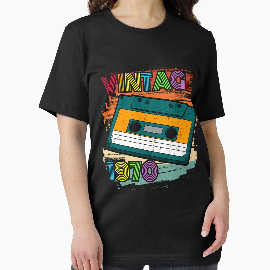 Vintage 1970 Retro Cassette Tape 52nd birthday by Ibu83