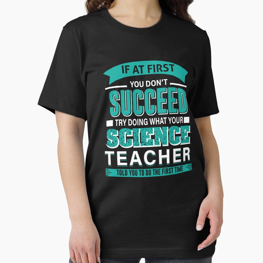 science teacher funny gift if at first you dont succeed, try doing what your science teacher told you, science, science geek, science student by RedArtsDesign