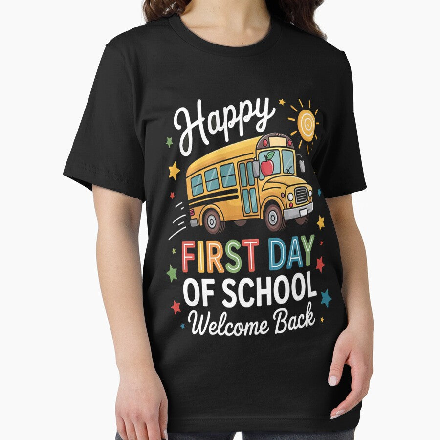 Welcome Back To School Happy First Day Teacher Bus Driver by gandebro