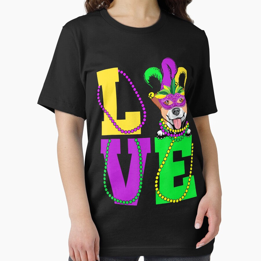 I Love Mardi Gras Jack Russell Terrier Dog Mask Costume by JodyBoling