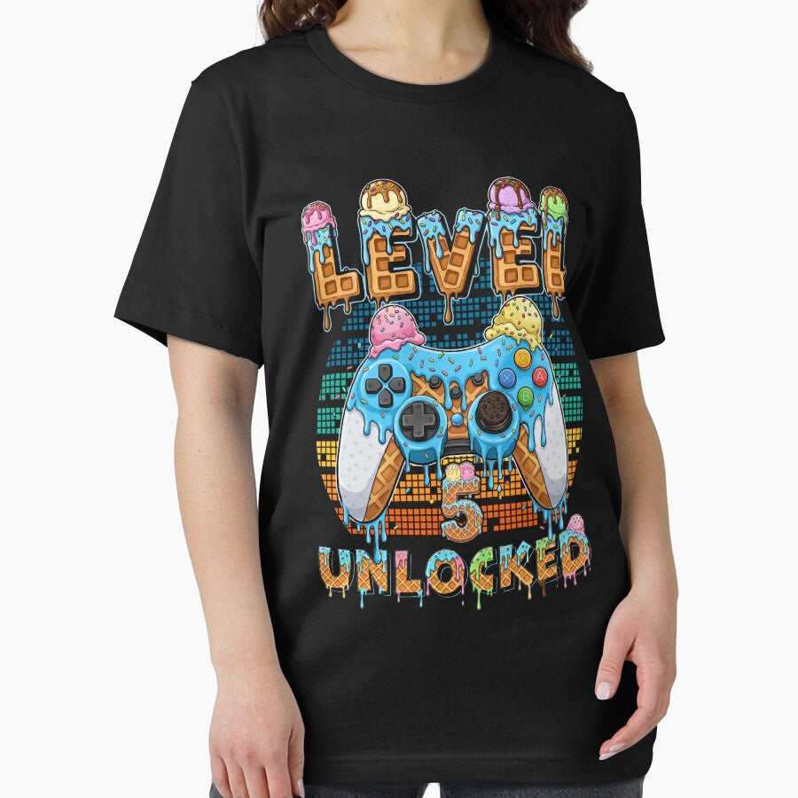 Level 5 Unlocked Gamer Birthday Shirt by LashondaGreen89