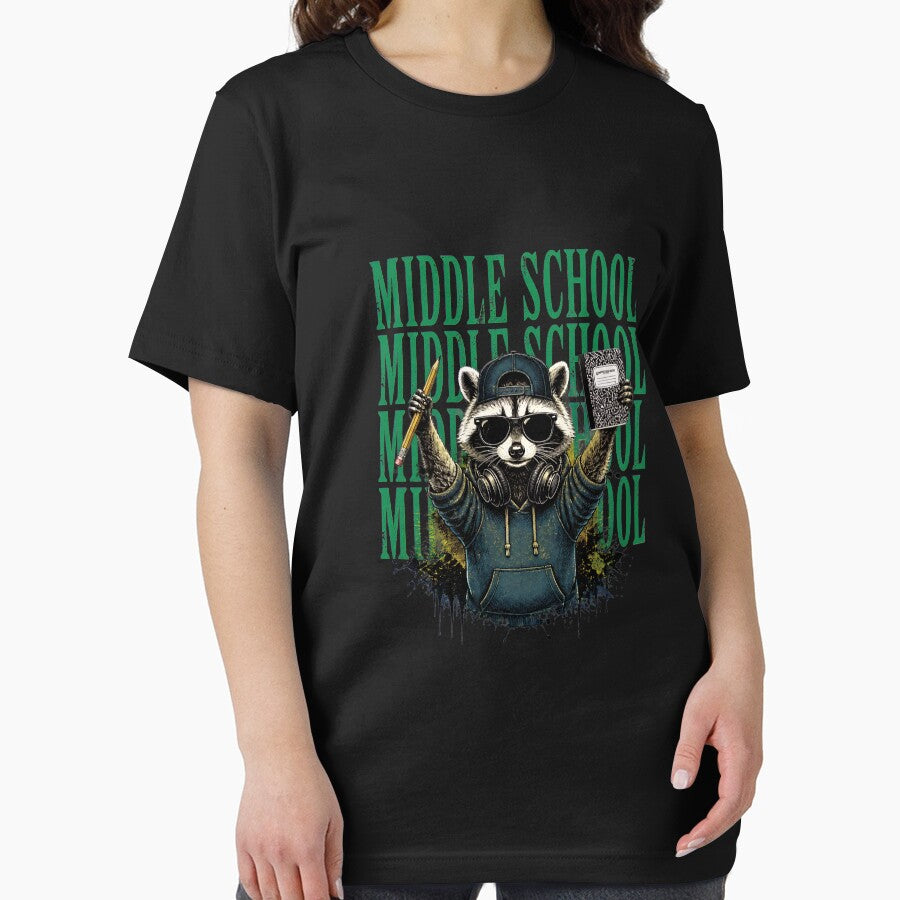 Cool Raccoon Middle School Student Pencil Notebook Sunglasses by Romeo-Circle