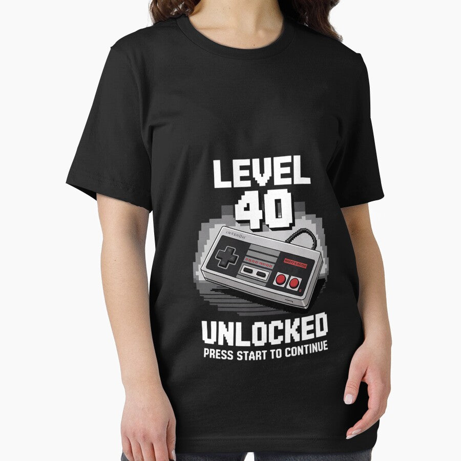 Level 40 Unlocked - 40 Years Old Gamer 40th Birthday by FadeOfThrone