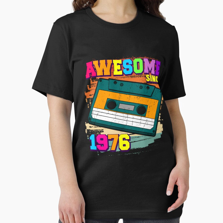 awesome since 1976 Retro Cassette Tape 46th Birthday by Ibu83