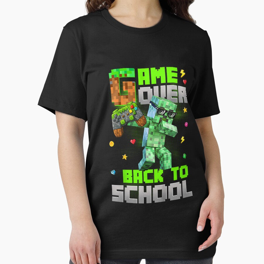 Game Over Back to School Funny Bruh We Back Kids Boy Gaming by TESTTES